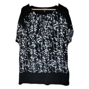 Ellen Tracey Short Sleeve Tunic Top Shirt Blouse Women's 1X